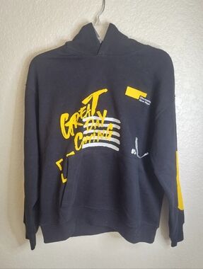NWT ZARA Oversized Hoodie Great Day Coming Print Sz 13-14